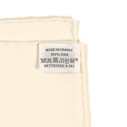 Hermes Silk Brides De Gala En Fleurs Scarf 90 White Bleu Glacier Vert 3 of 3