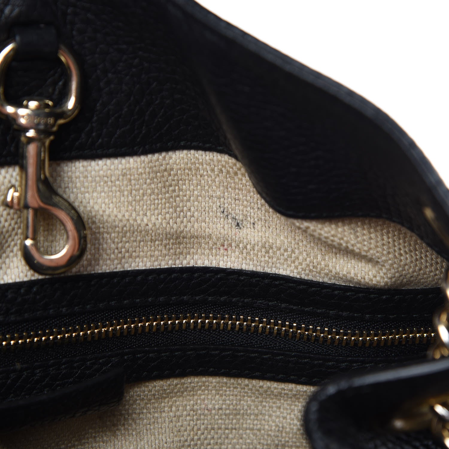 Gucci Pebbled Calfskin Medium Soho Chain Shoulder Bag Black 13 of 20