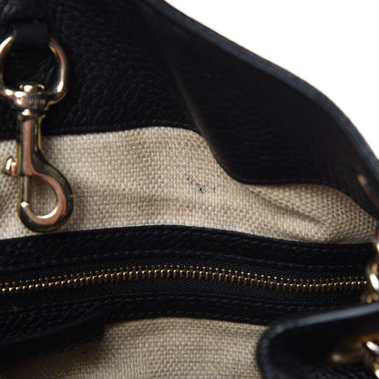 Gucci Pebbled Calfskin Medium Soho Chain Shoulder Bag Black 13 of 20