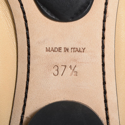 Chanel Lambskin Cap Toe Ballerina Flats 37.5 Black Beige 5 of 7