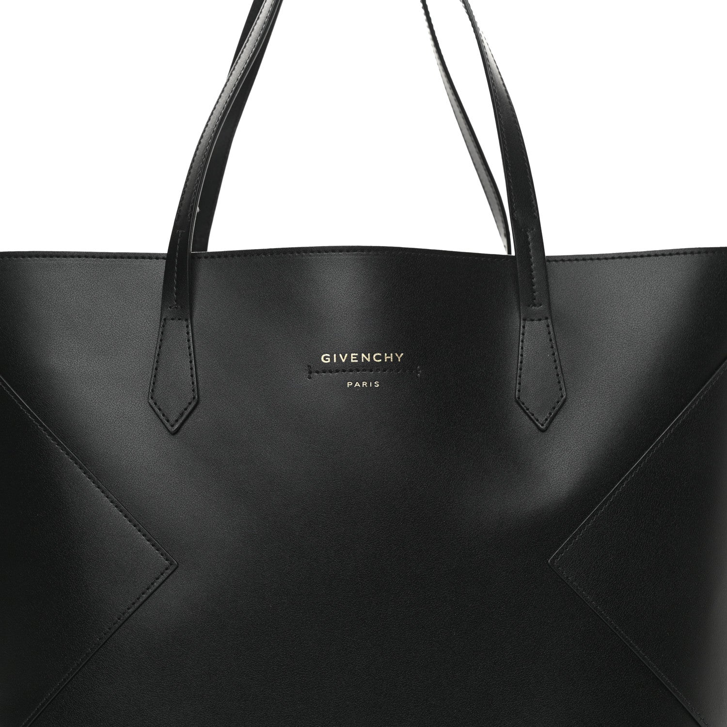 Givenchy Smooth Calfskin Wing Shopper Tote Black White 8 of 12