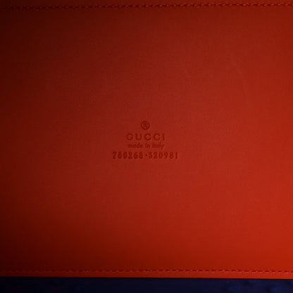 Gucci Monogram Jumbo Fabric Malaga GG Embossed Diver Duffle Bag Orange Pop Blue 5 of 8