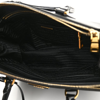 Prada Saffiano Vernice Medium Double Zip Tote Black 5 of 12