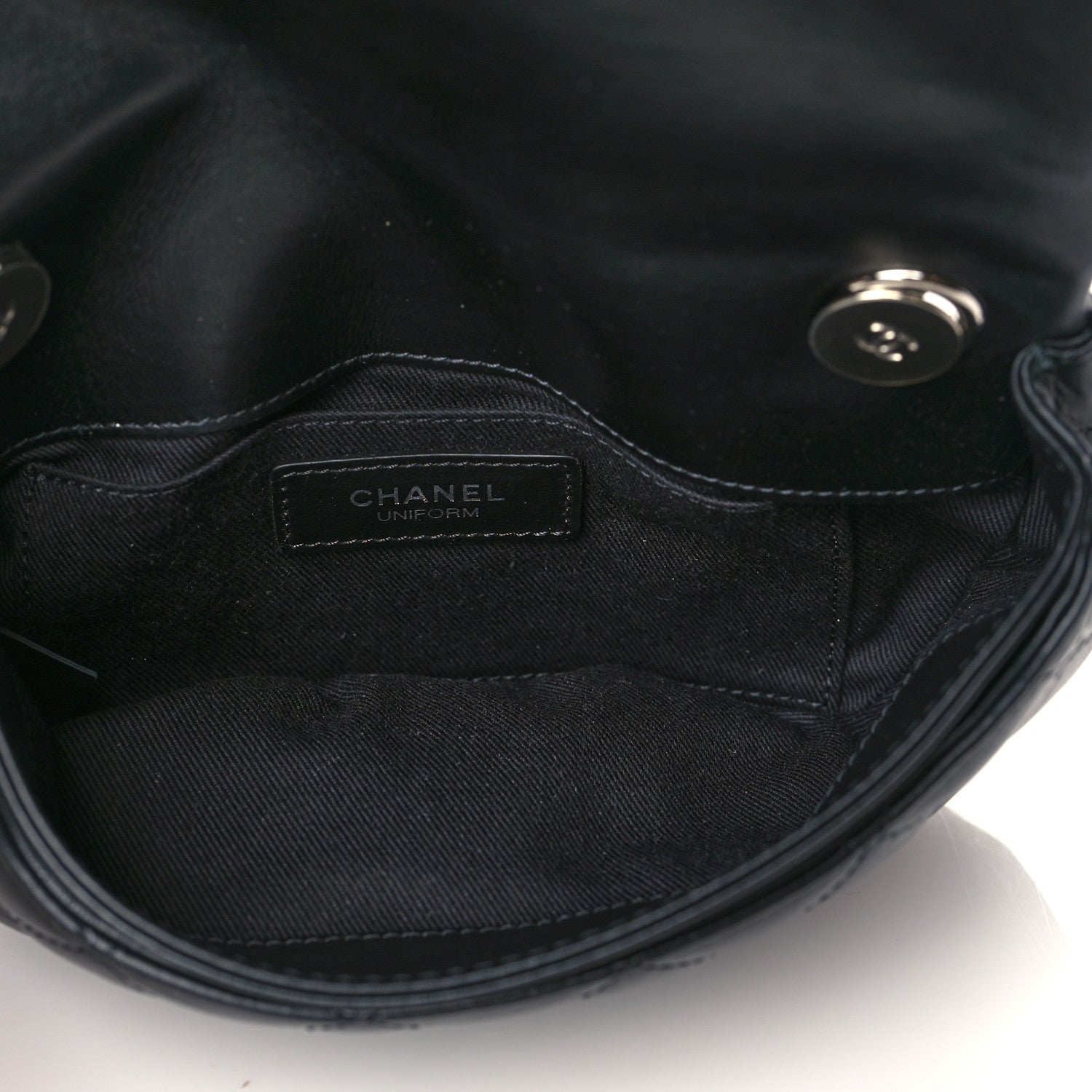 Chanel Calfskin Quilted CC Uniform Flap Belt Bag Black 5 of 10