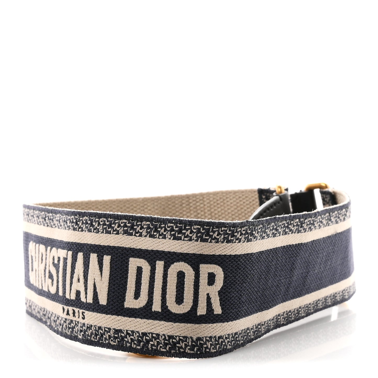 Canvas Embroidered Shoulder Strap Blue