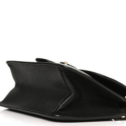 Salvatore Ferragamo Calfskin Gancini Small Flap Bag Black 9 of 9