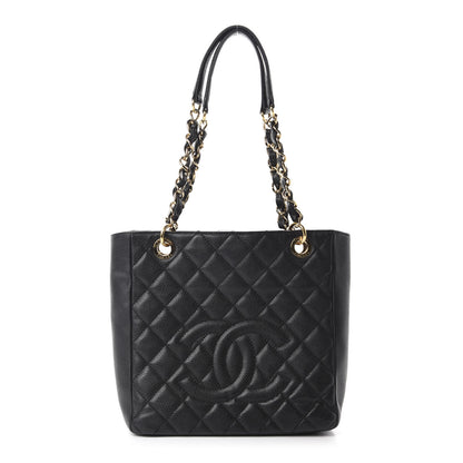 Chanel Caviar Quilted Petit Shopping Tote PST Black 1 of 11