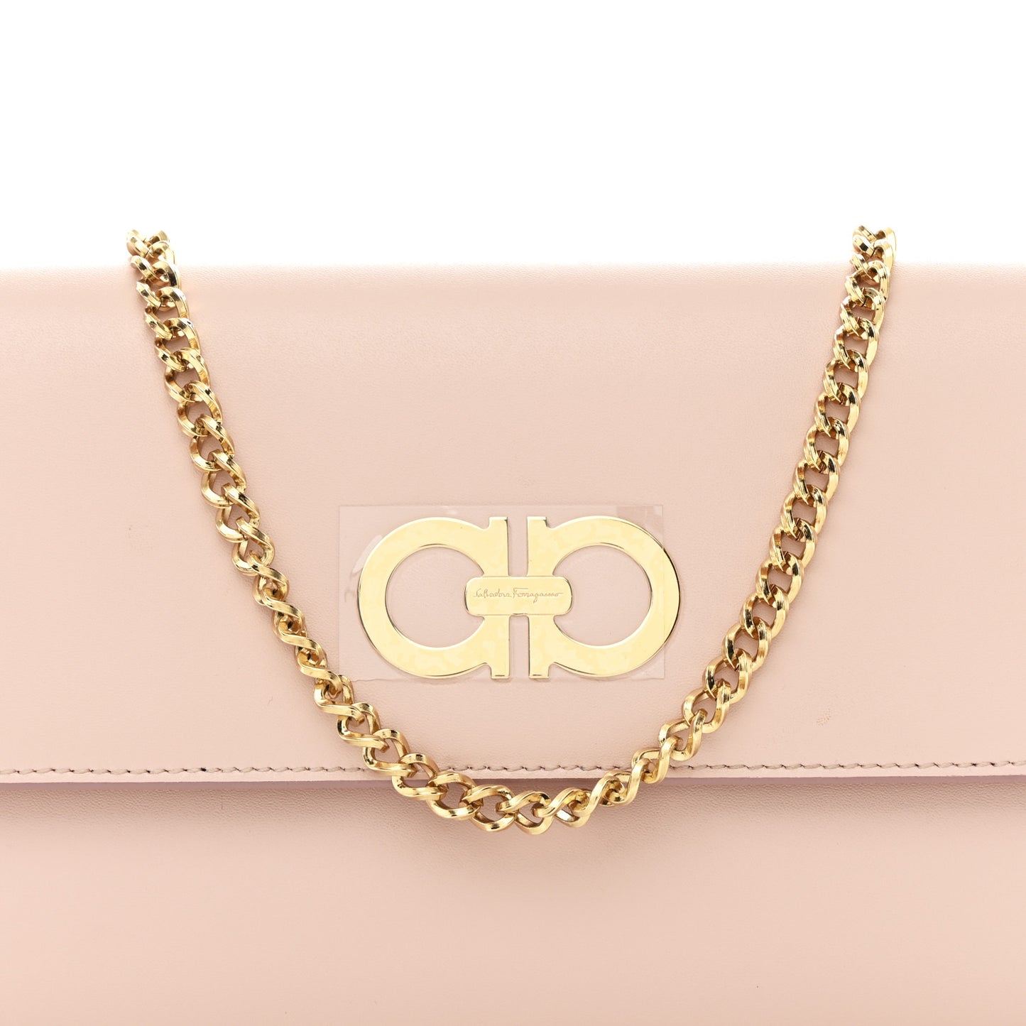 Calfskin Gancini Liberty Chain Clutch Bonbon