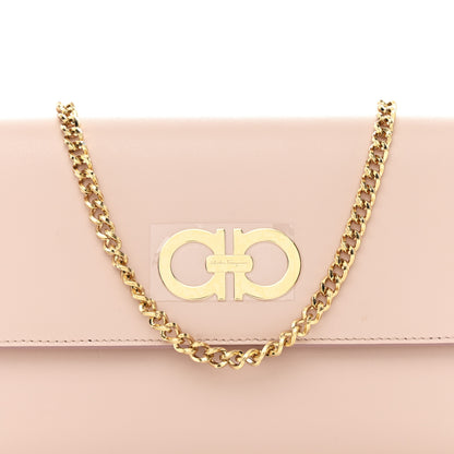 Salvatore Ferragamo Calfskin Gancini Liberty Chain Clutch Bonbon 8 of 11