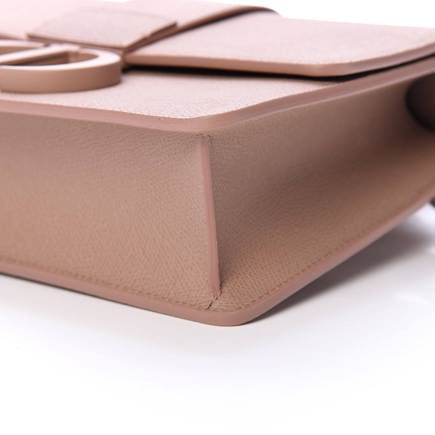 Ultra Matte Grained Calfskin 30 Montaigne Flap Bag Blush