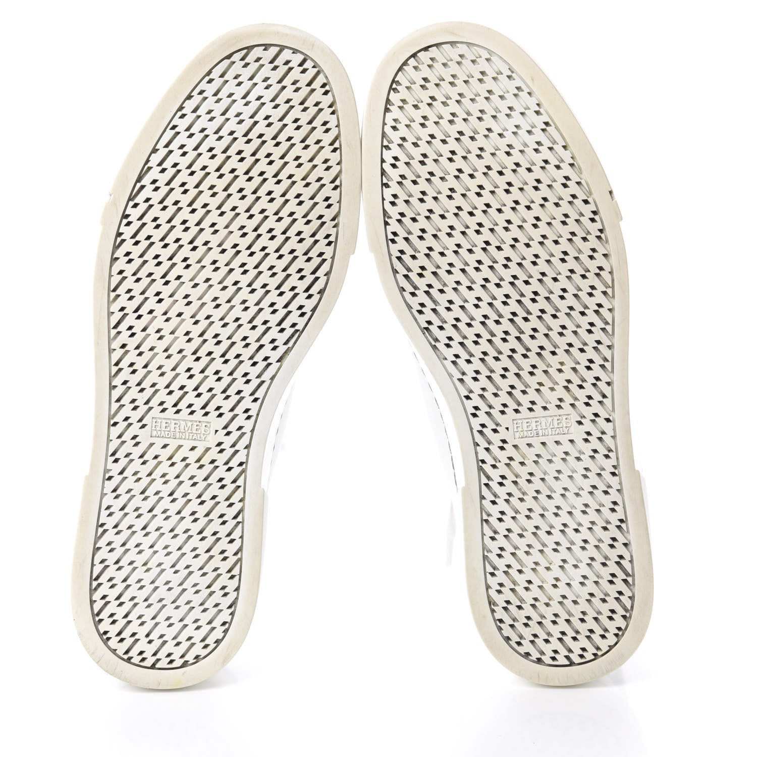 Hermes Calfskin Epsom Womens Velvet Sneakers 37.5 White Silver 6 of 11