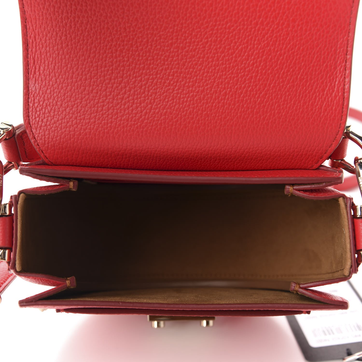 MCM Calfskin Mini Patricia Studded Crossbody Bag Red 5 of 10