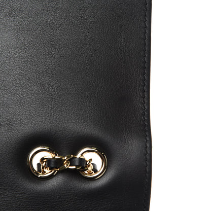 Chanel Calfskin Chevron Quilted Statement Flap Black 11 of 13