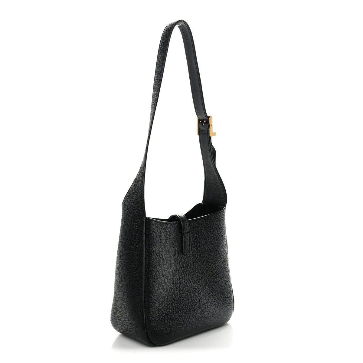 Saint Laurent Grained Calfskin Baby Le 5 A 7 Supple Hobo Black 4 of 11