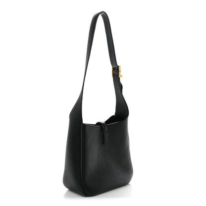 Saint Laurent Grained Calfskin Baby Le 5 A 7 Supple Hobo Black 4 of 11