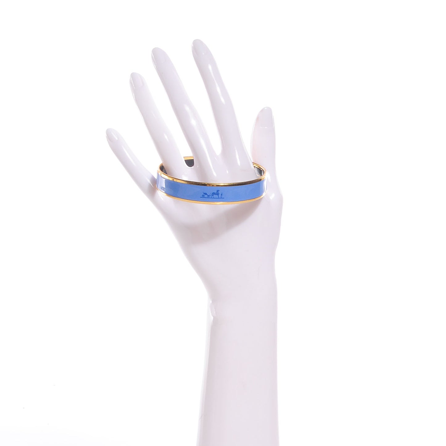 Enamel Printed Caleche Medium Bracelet 70 Bleu