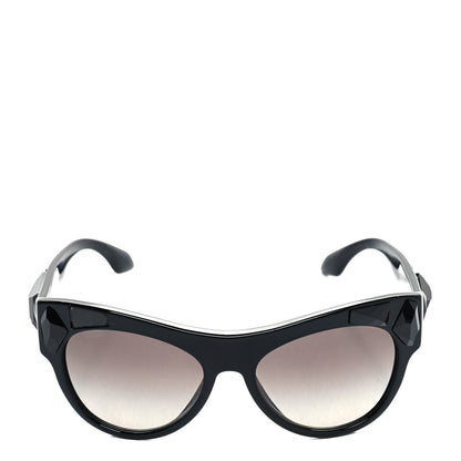 Prada Acetate Jewel Cat Eye Sunglasses SPR22Q Black 2 of 7