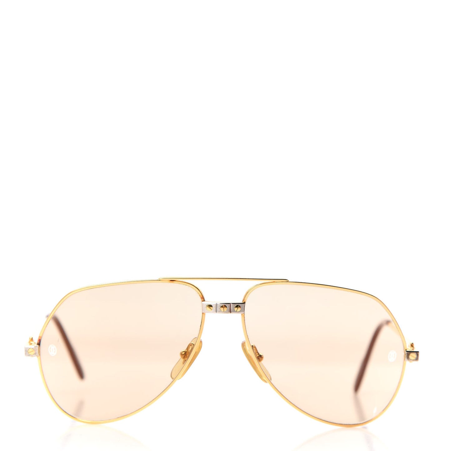 Vintage Aviator Vendome Santos Sunglasses Gold