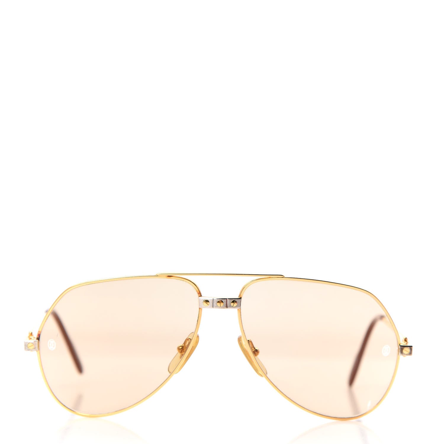 Cartier Vintage Aviator Vendome Santos Sunglasses Gold 2 of 6