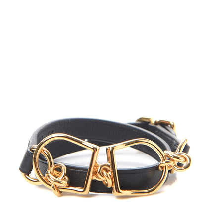 Hermes Swift Etrier Double Tour Bracelet T2 Black 1 of 9