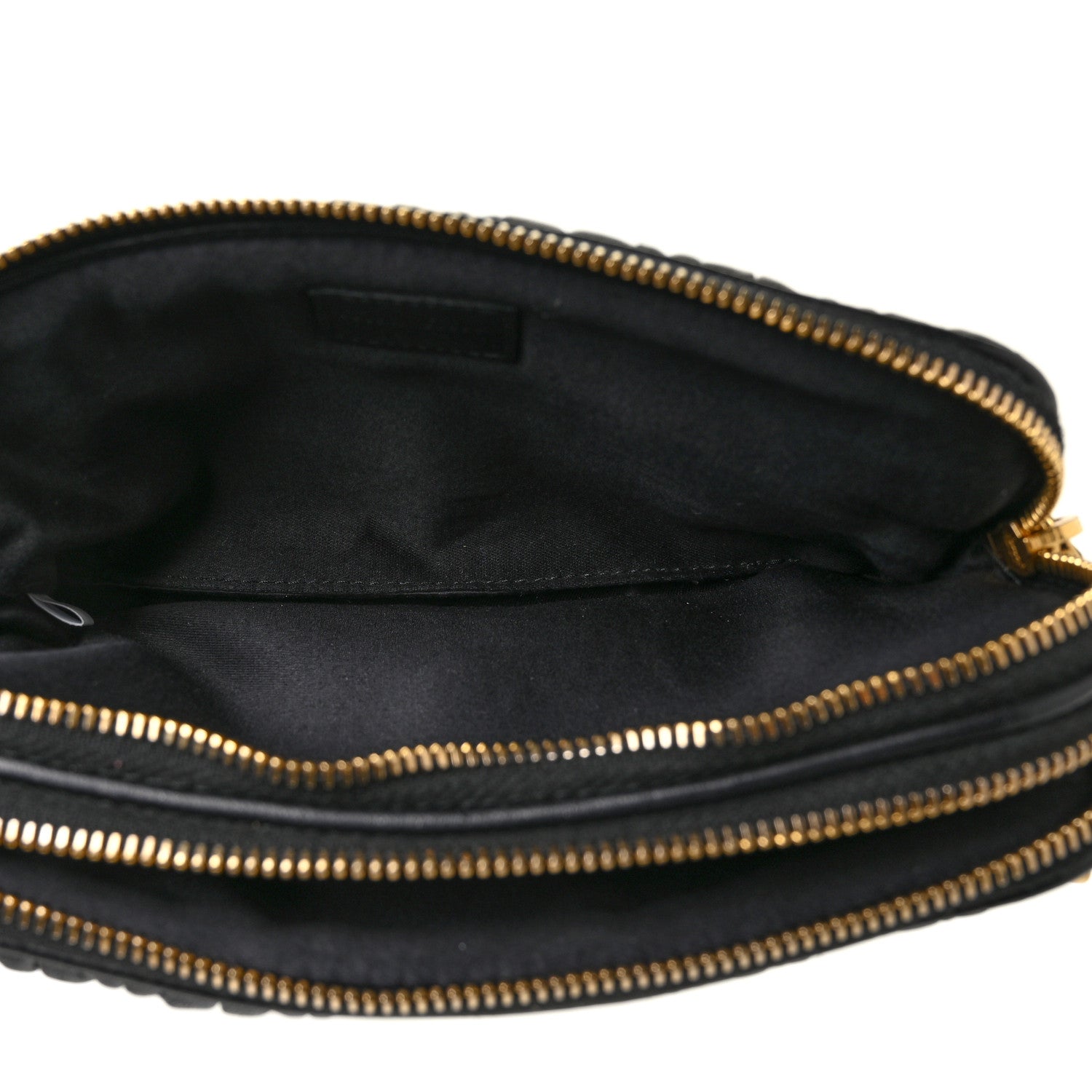 Miu Miu Nappa Matelasse Double Zip Pochette Clutch Black 5 of 10