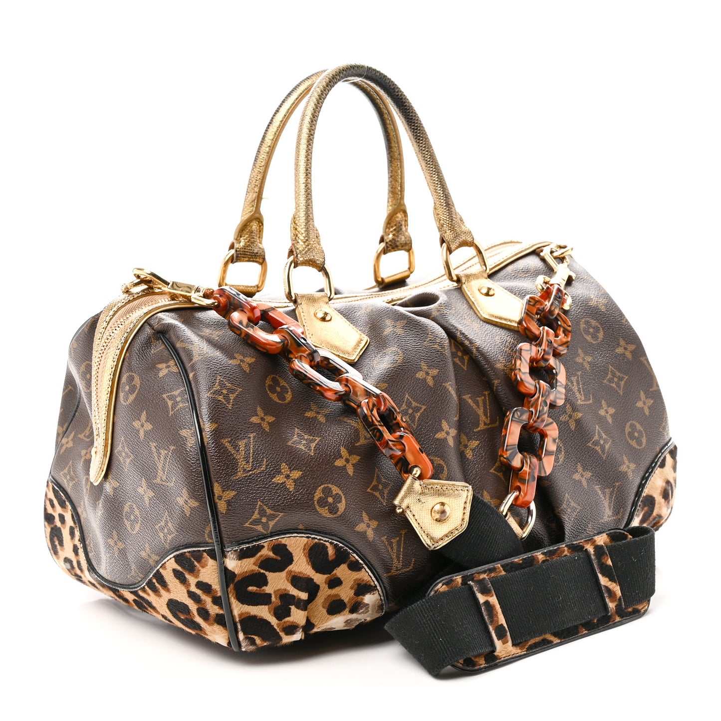 Monogram Leopard Stephen Bag