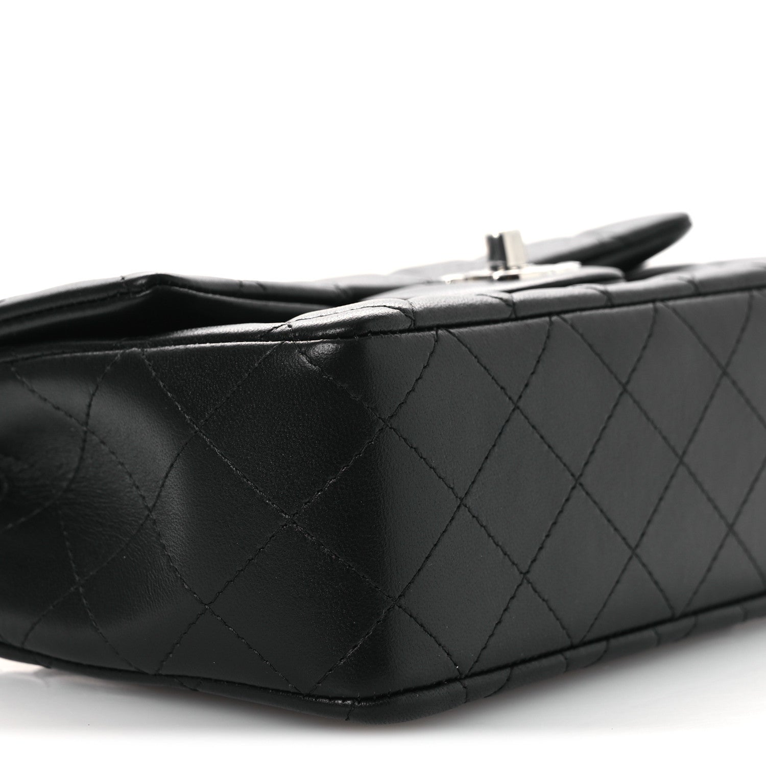 Chanel Lambskin Quilted Mini Rectangular Flap Black 9 of 13