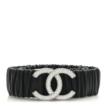 Chanel Calfskin Crystal CC Belt 75 30 Black 1 of 3