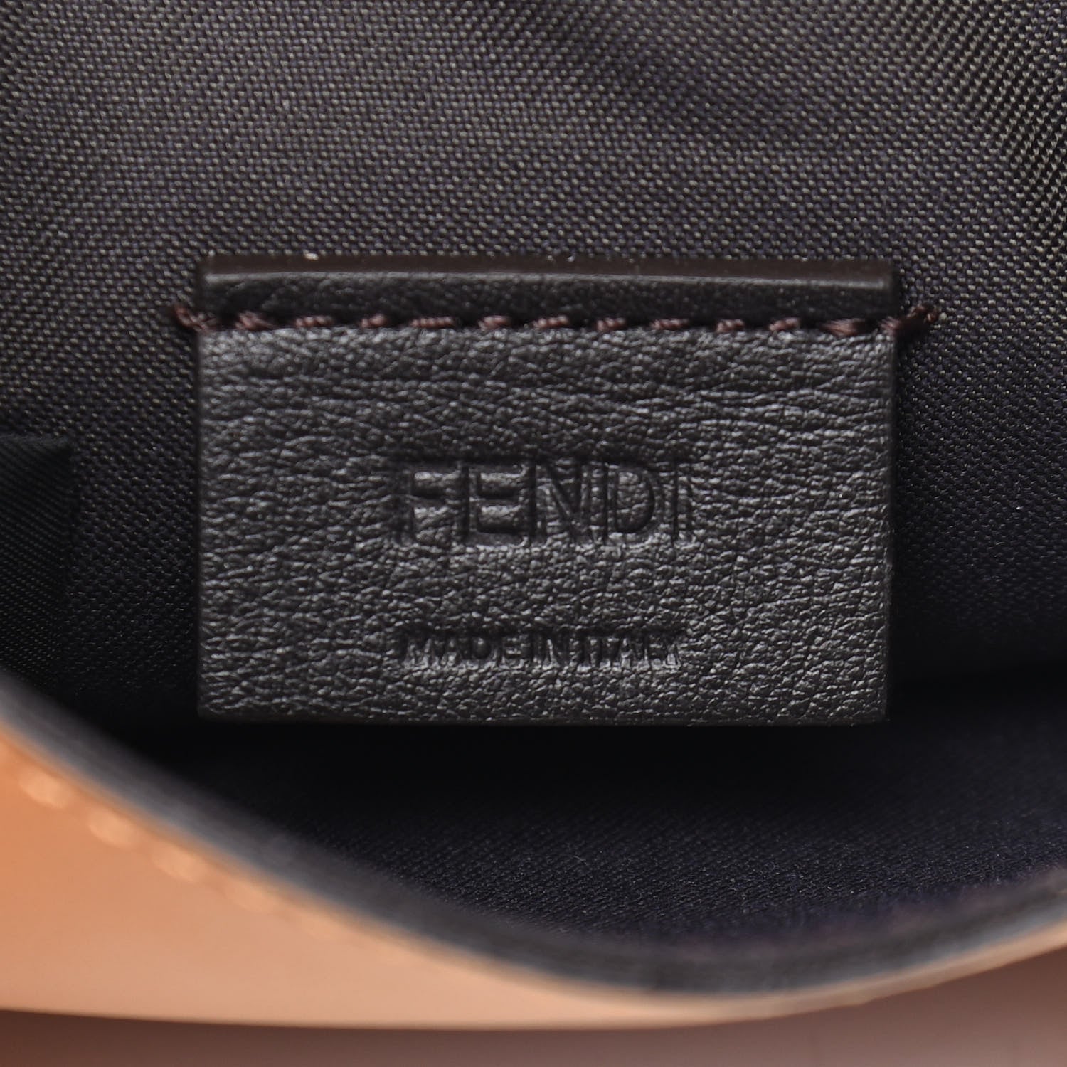 Fendi Vitello Grace Matte Kan U Vertical Wallet On Chain Nocciola 6 of 9