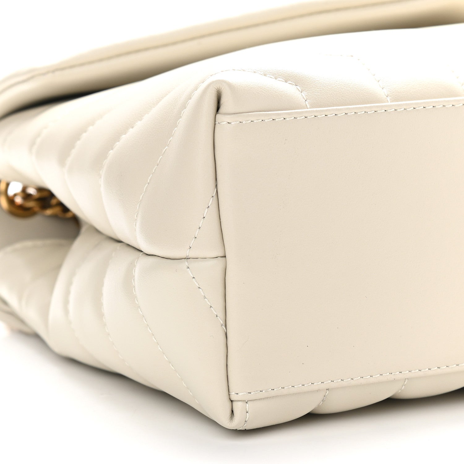 Saint Laurent Calfskin Y Quilted Monogram Small Loulou Chain Satchel Crema Soft 7 of 8