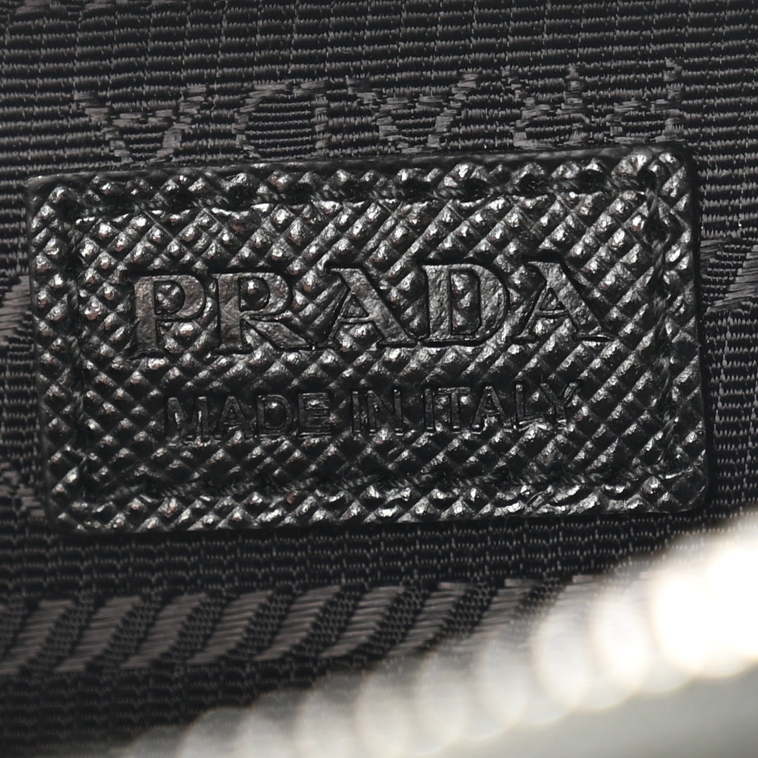 Prada Saffiano Travel Metal Triangle Logo Mini Pouch Shoulder Bag Black 6 of 10
