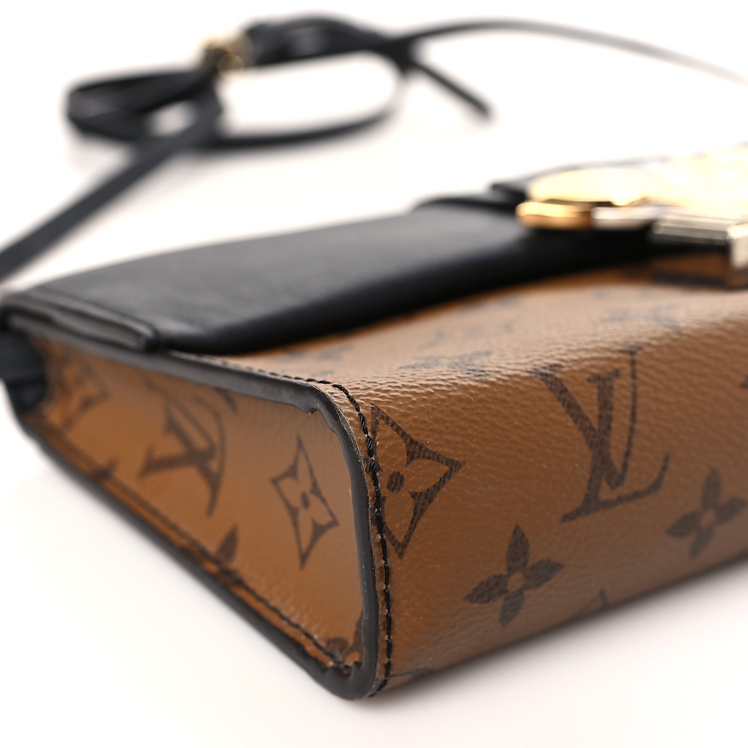 Louis Vuitton Calfskin Reverse Monogram Column Clutch 7 of 8