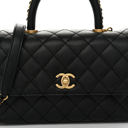Chanel Caviar Quilted Mini Coco Chain Handle Flap Black 8 of 10