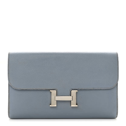 Hermes Epsom Constance Long Wallet Bleu Lin 1 of 8