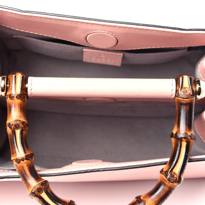 Gucci Nappa Bamboo Web Mini Nymphaea Top Handle Bag Perfect Pink Mystic White 5 of 10