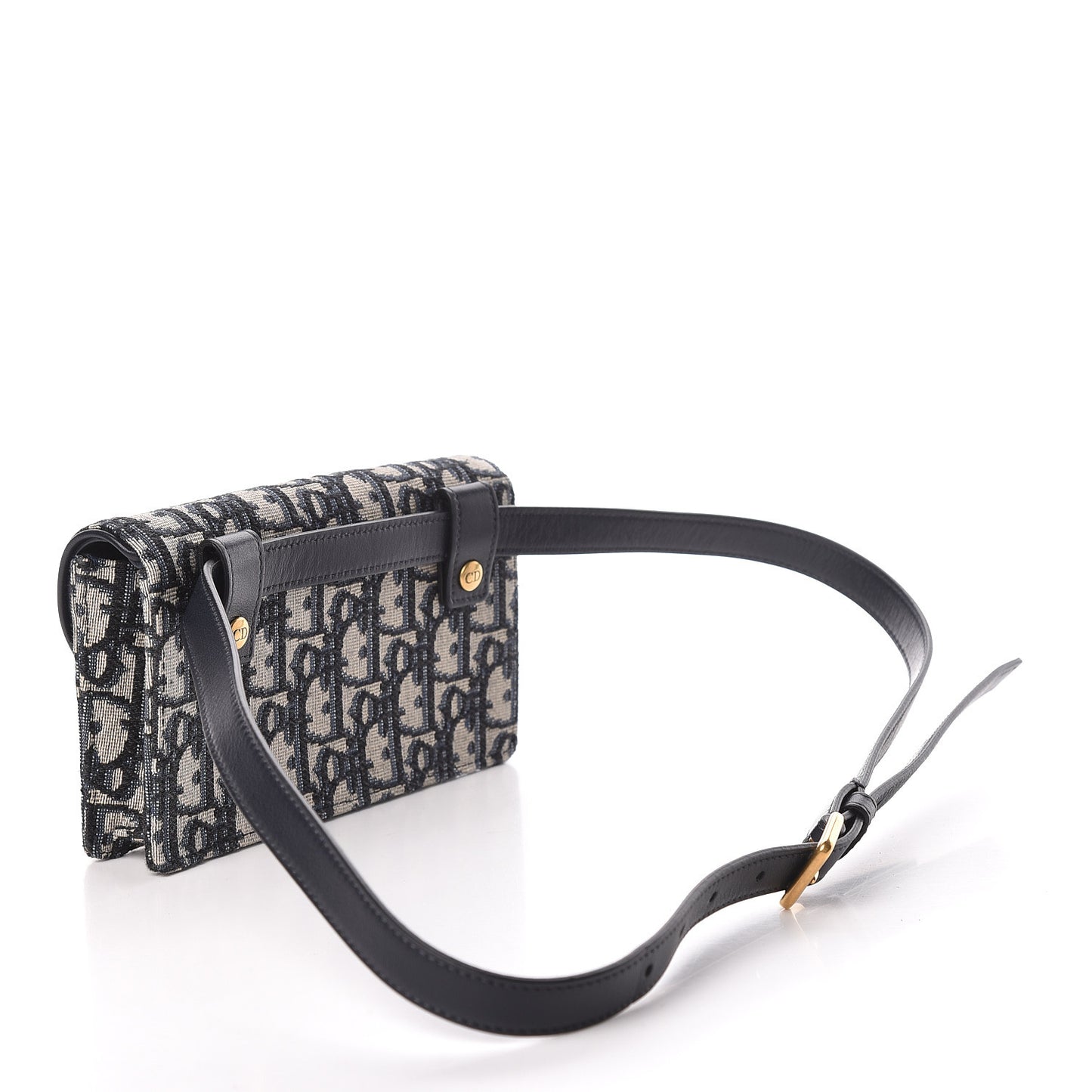 Oblique Saddle Belt Bag Blue