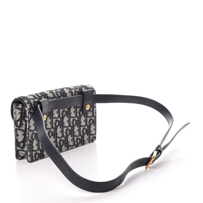 Christian Dior Oblique Saddle Belt Bag Blue 3 of 15