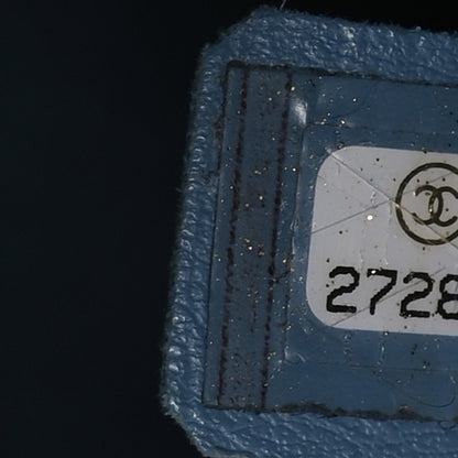 Chanel Calfskin Tweed Small Logo Eyelets Shopping Tote Black 7 of 12