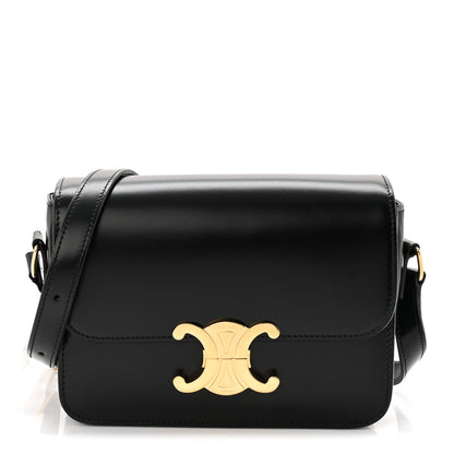 Celine Shiny Calfskin Teen Triomphe Black 1 of 10