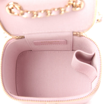 Chanel Caviar Quilted Mini Vanity Case With Chain Light Pink 5 of 11