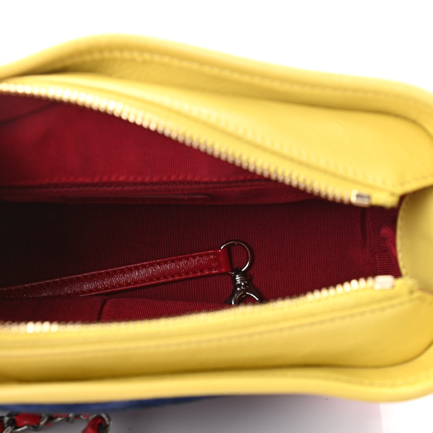 Suede Calfskin Quilted Small Gabrielle Hobo Red Blue Yellow