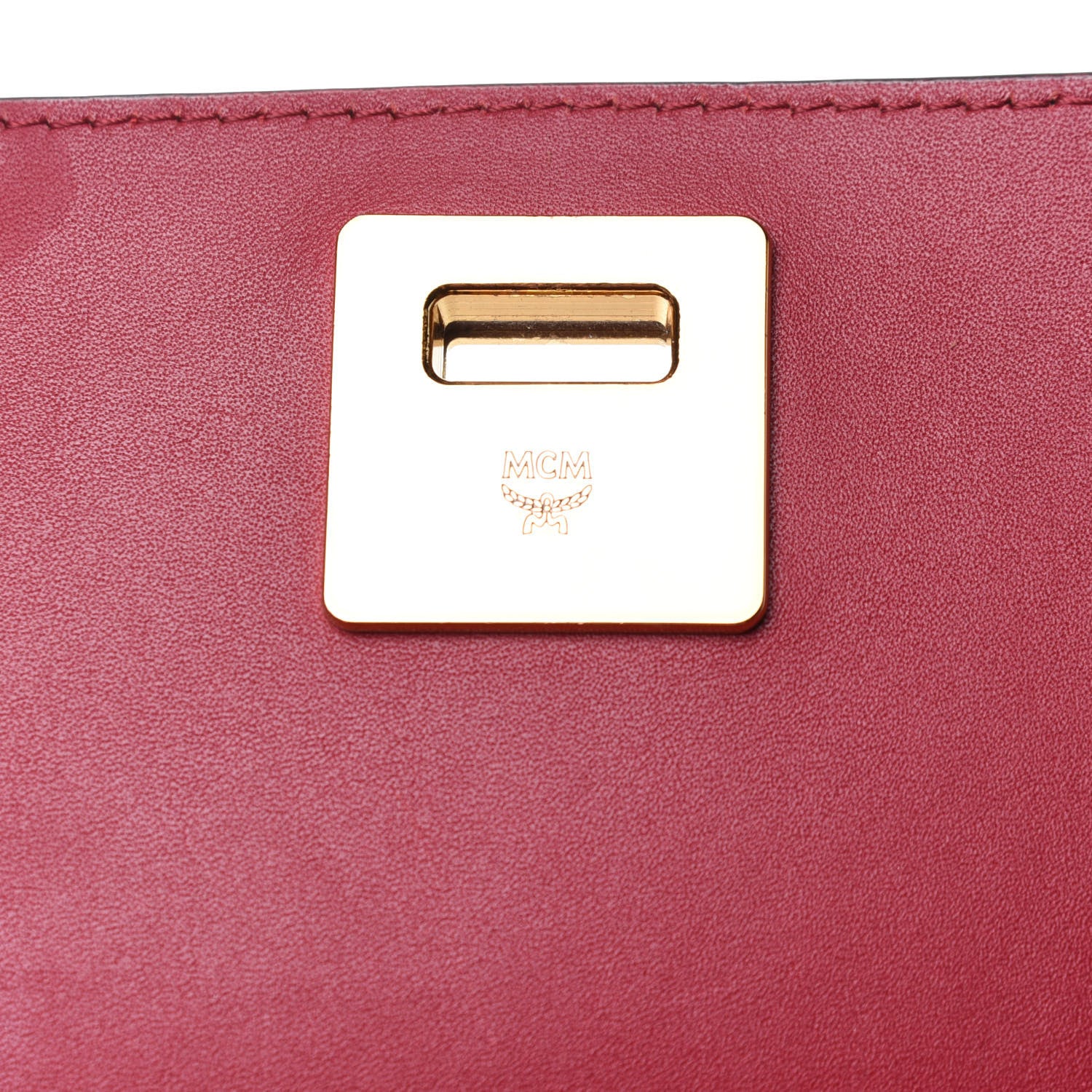 MCM Grained Calfskin Large Milla Convertible Backpack Ruby Red 5 of 11
