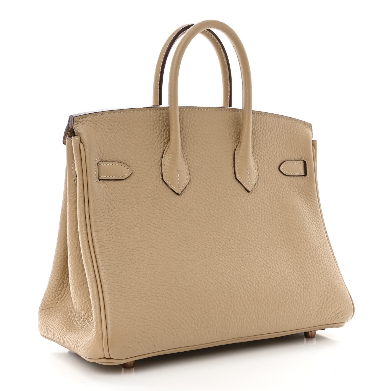 Hermes Togo Horseshoe Birkin 25 Trench Abricot 3 of 10