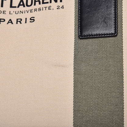 Saint Laurent Canvas Beach Shopping East West Tote Ecru 8 of 9