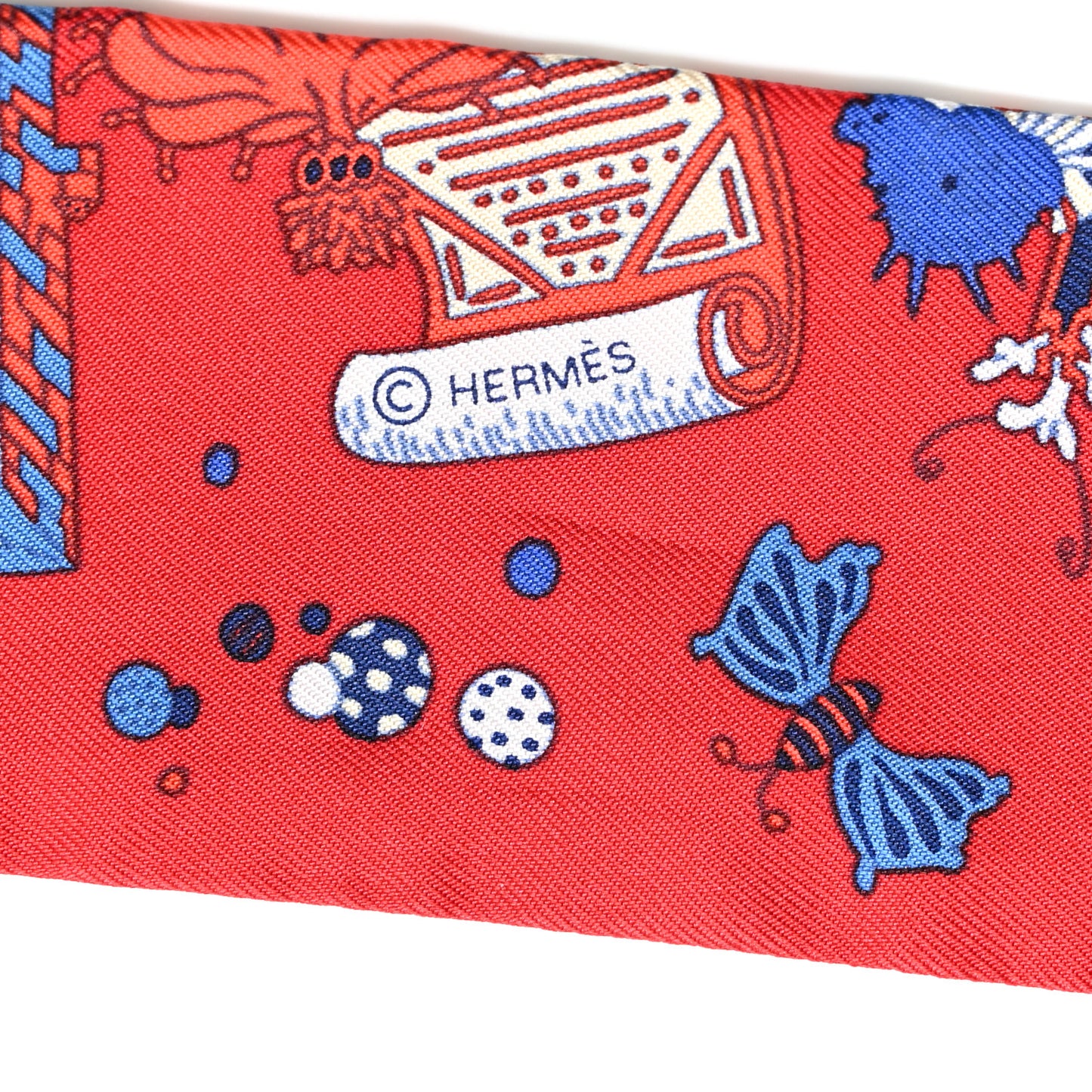 Silk La Folle Parade Twilly Rouge Bleu White