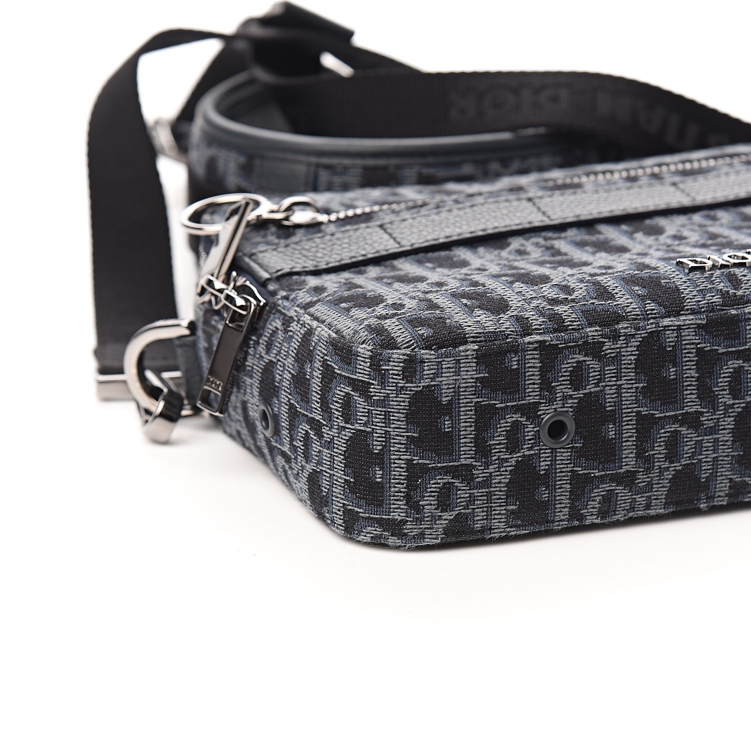 Christian Dior HOMME Oblique Jacquard Safari Messenger Navy Blue 7 of 10