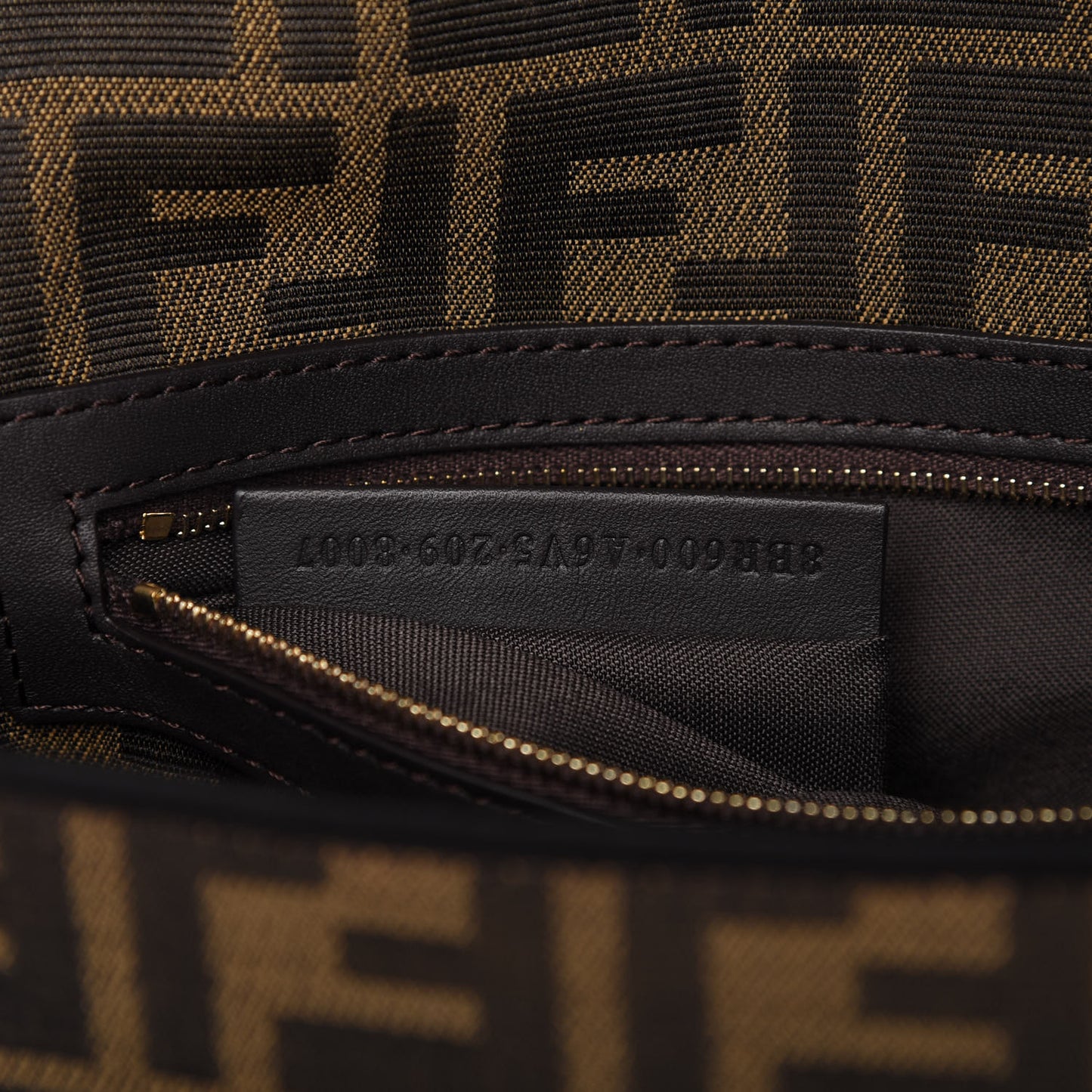 Fabric Jacquard FF 1974 Medium Baguette Tobacco Moro Black