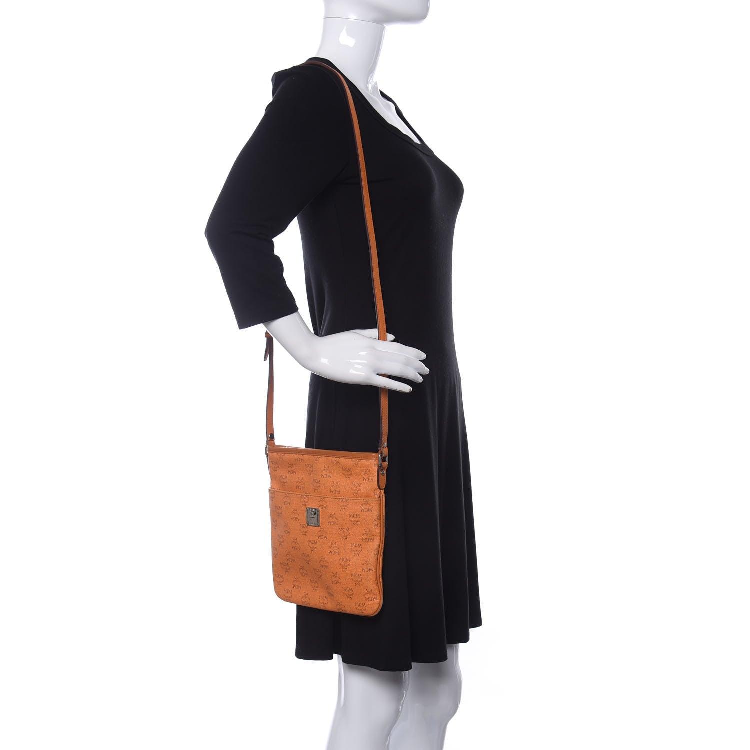 MCM Coated Canvas Messenger Orange 2 of 11