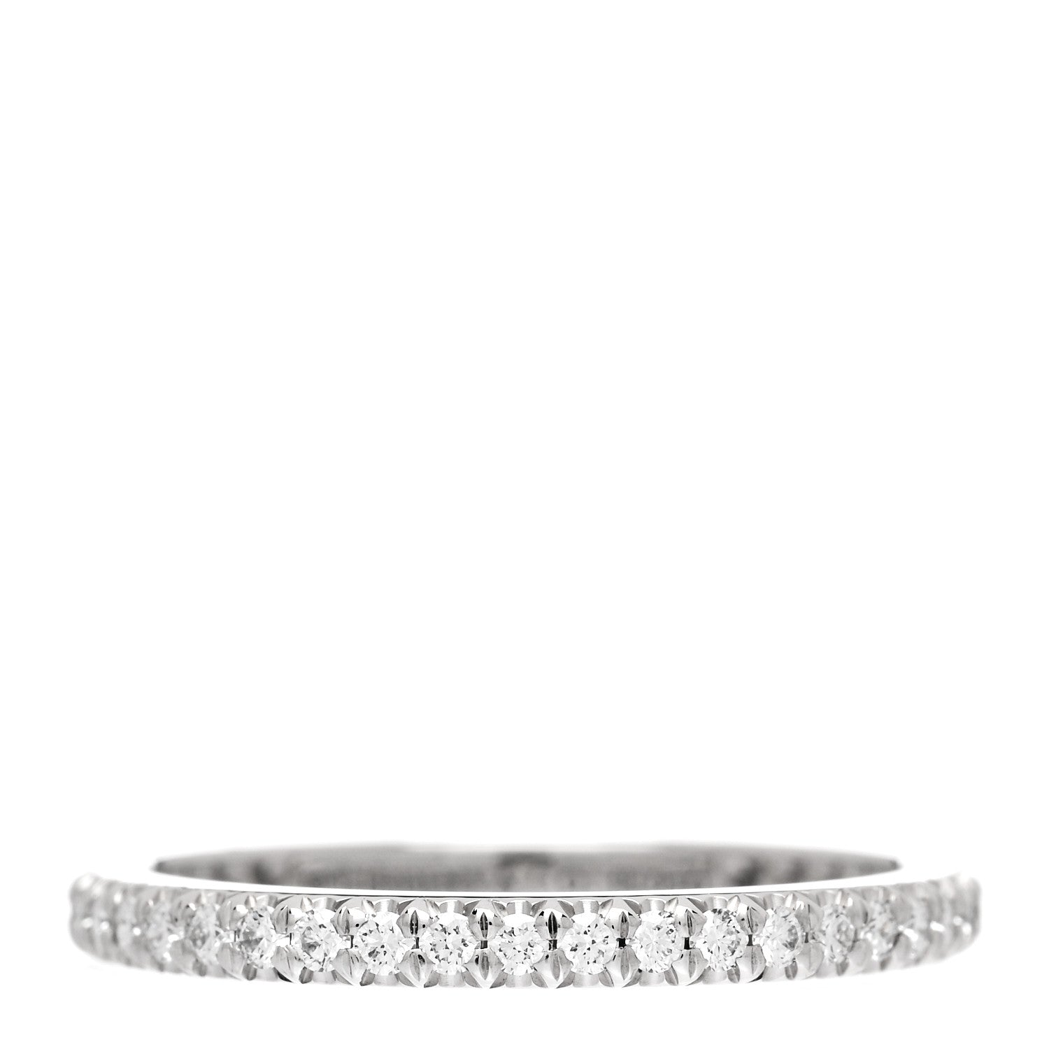 Tiffany Platinum Diamond .34ctw Soleste Eternity Band Ring 51 5.75 1 of 5