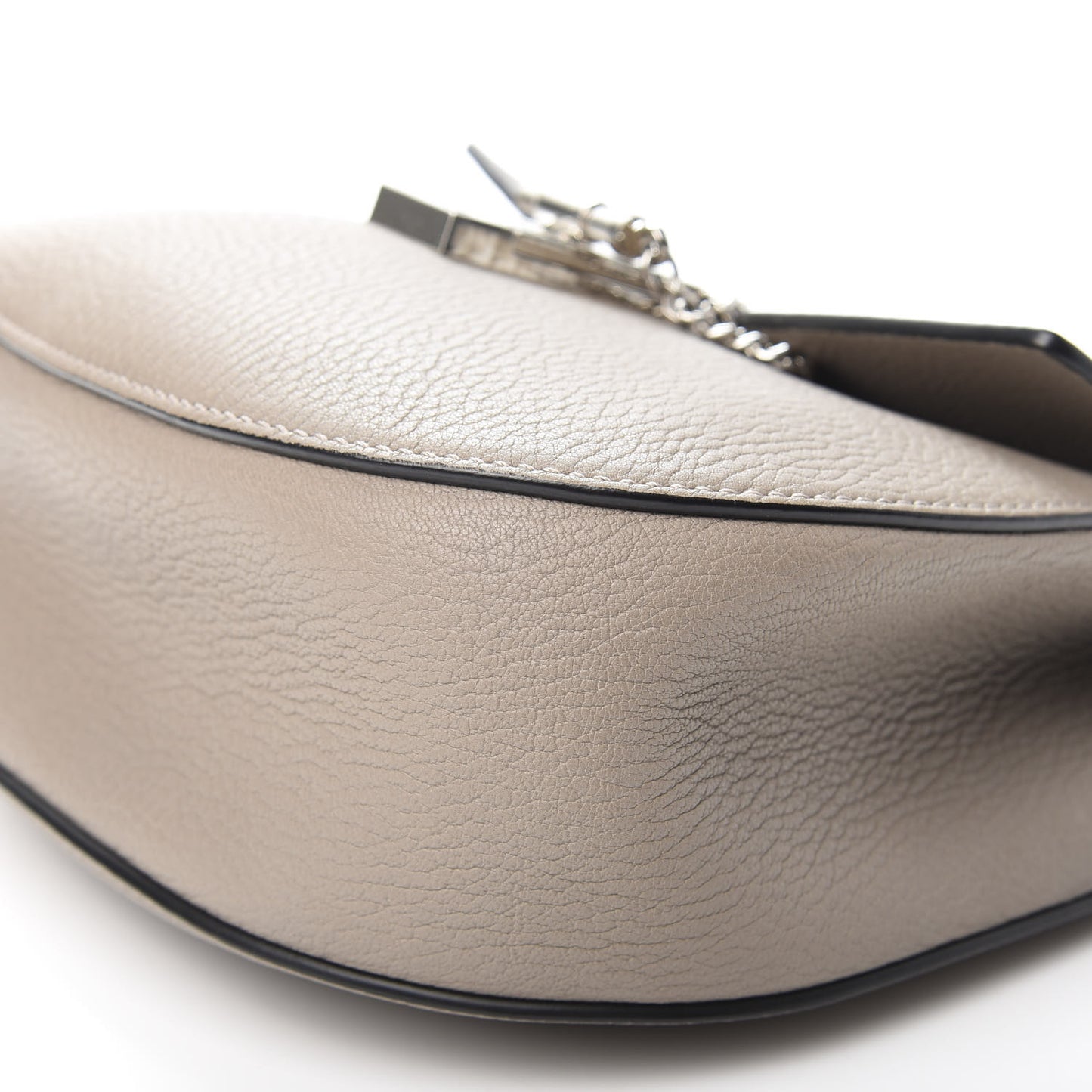 Grained Lambskin Drew Shoulder Bag Motty Grey